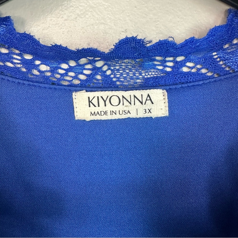 Kiyonna Mademoiselle Blue Lace Cocktail Dress Sz3x - Picture 6 of 12